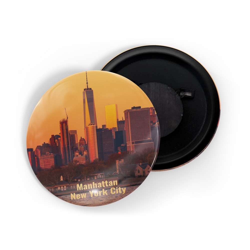 dhcrafts Fridge Magnet Multicolor Famous Tourist Place Manhattan New York City D2 Glossy Finish Design Pack of 1